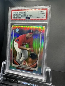 2014 1st Bowman Chrome REFRACTOR RAFAEL DEVERS RC Draft Pick PSA 8 NM-MT Rookie - Picture 1 of 1