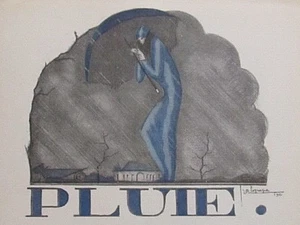 Georges Lepape Regen. Gazette Bon Ton 1921 Text G.-A. Freimaurer - Bild 1 von 7