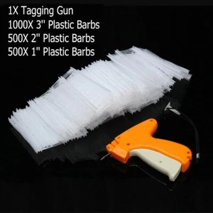 Garment CLOTHING PRICE LABEL TAGGING TAG TAGGER GUN WITH 2000 BARBS 1 Needle - Picture 1 of 13