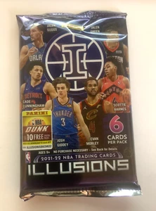 NBA BASKETBALL-2021-22 Panini Illusions-NUEVO/SELLADO-Paquete de 6 Tarjetas-Insertos/Auto? - Imagen 1 de 2