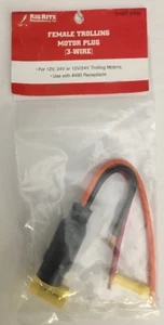 495 Rig Rite Female Trolling Motor Plug 3 Wire for 12V 24V-RARE-SHIPS N 24.HOURS - Picture 1 of 12