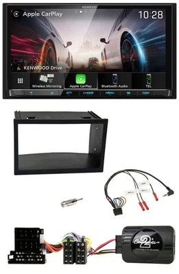 Kenwood Lenkrad 2DIN USB DAB Bluetooth Autoradio für VW Golf 4 Polo Passat ISO - Bild 1 von 4