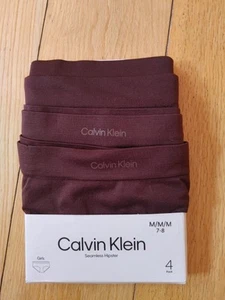 Calvin Klein Girl Seamless Hipster Brief Pants Knickers 4pk SIZE M 7 8 Years NEW - Picture 1 of 6
