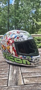 Icon Airmada Lucky Lid 2 motorcycle helmet Size Medium Smoke Visor/Shield - Bild 1 von 13