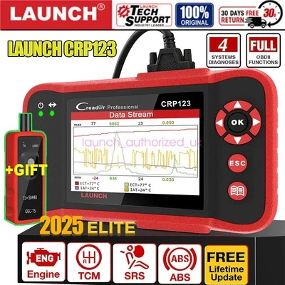 🔥2025 LAUNCH CRP123 Code Reader Car Diagnostic Tool OBD2 Scanner ABS SRS Engine - Image 1 of 4