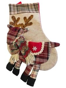 Medias de Navidad reno 16”x10” NOB - Imagen 1 de 3