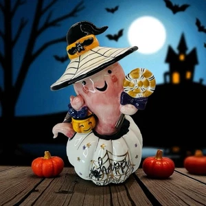 Halloween Blue Sky Clayworks Ghosties Tricks Ghost in a Hat TableTop Decor Gift - Picture 1 of 21
