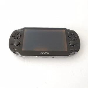 SONY PSvita pch1100 crystal black very good condition game console - Picture 1 of 9