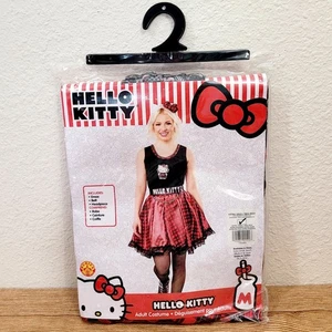 Rubies Women's HELLO KITTY Adult Costume SZ XS 0-2 Plaid Dress Belt Ears NEW - Picture 1 of 6