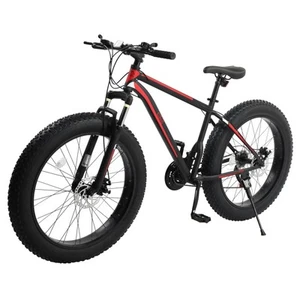 Fat Tire Mountain Bike Snow Beach Bike for Teens and Adults, 26 Inch 21 Speeds - Picture 1 of 9