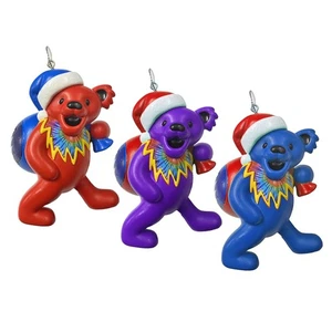 Grateful Dead - Oso de la Paz Juego de 3 piezas de adornos por Kurt Adler Inc. - Imagen 1 de 1