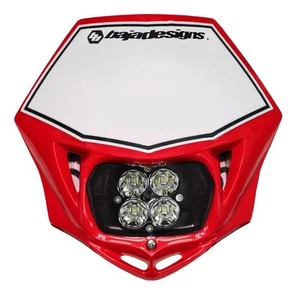 Baja Designs Universal Motorcycle Squadron Sport LED Headlight w/Shell Black/Red - Picture 1 of 1