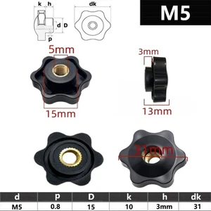 M5 (5mm) 32mm Sterngriff Sternmutter Klemmmutter Sternschraube Flügelmutter - Bild 1 von 2