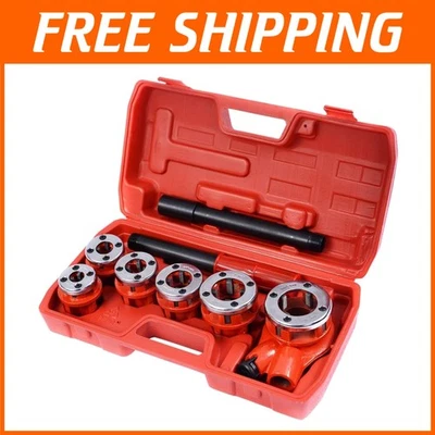 Portable Ratchet Pipe Threader Kit - 6 Dies & Case - Image 1 of 4