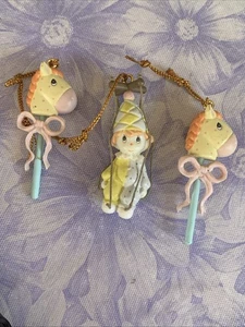 3 Stück Enesco PRECIOUS MOMENTS Mini Weihnachtsschmuck Ponys & Clown selten - Bild 1 von 6