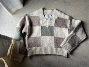 Zara Kids 6/7 Girls Sweater Checkered  - Picture 1 of 2