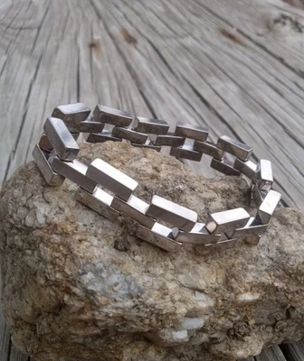 Brazalete de acero inoxidable para motociclista de cadena de 7"  Foto 1 de 3