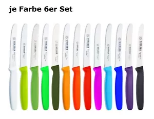 6er Set Giesser Messer Brötchenmesser Tomatenmesser Tafelmesser 11 cm -19 Farben - Bild 1 von 113