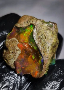 Natural Ethiopian Loose Opal Rough 27 Ct Play‑Of‑Color Fire Specimen For Jewelry - Picture 1 of 21