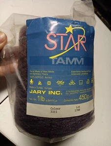 TAMM / Star Acrylic Yarn Cone Acrylic 2477 yds 1 lb Purple Colour 3311 - Picture 1 of 15