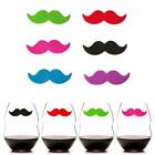 Cocktail/Wine Glass Markers Silicone Drink Markers Wine Charms With Beard Shape