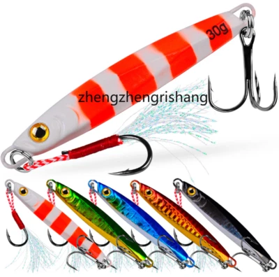 5pcs Micro Butterfly Metal Jig Fishing Lure Bait Jigging Tuna Slow Lure 14-30g - Image 1 of 4