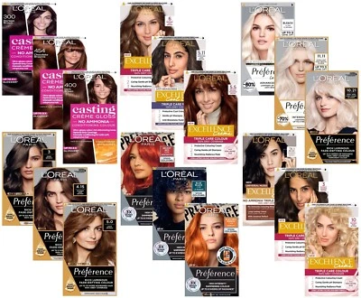L'ORÉAL L'Oreal Hair Dye - Preference, Casting Crème Gloss, Excellence | 1 or 2 Boxes