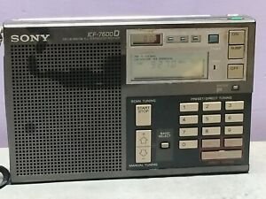 Sony ICF 7600 D Shortwave Radio Fully working Used
