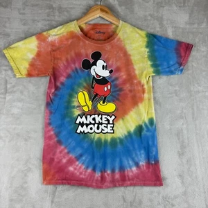 Disney Mickey Mouse T-Shirt Jugend Large Batik Grafik 100% Baumwolle Kurzarm - Bild 1 von 6