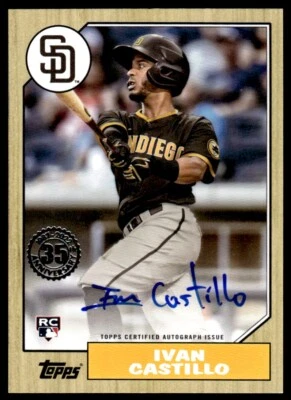 2022 TOPPS UPDATE ROOKIE 1987 35TH AUTO IVAN CASTILLO - Image 1 of 2