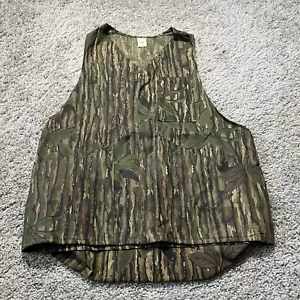 Vintage Realtree Hunting Vest Medium Brown Green Camo Shotgun Shell Pocket - Picture 1 of 6