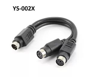 6 inch PS/2 Splitter 1M/2F Mouse and Keyboard to One PC Port Cable - YS-002X - Picture 1 of 1