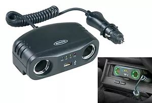 Ring Twin 12v 8 Amp Car Multisocket with USB Charging Cigarette Socket RMS7 - Picture 1 of 1