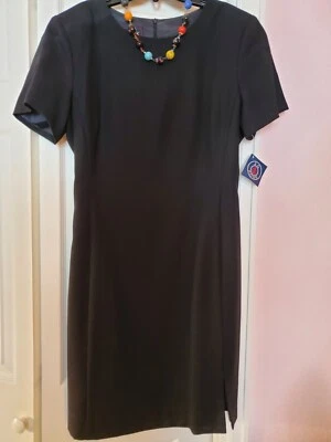 Vestido de Lana JG Hook De Colección Damas Nuevo con Etiquetas Manga Corta Negro Forrado Talla 14 Muy Bonito  Foto 1 de 4