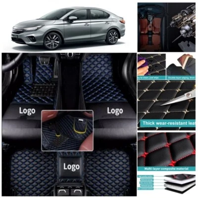 Alfombrillas de coche hechas a mano aptas para Honda City Clarity forros alfombras impermeables Foto 1 de 4