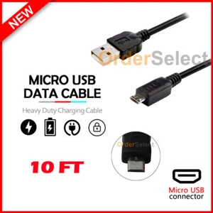 Micro USB 10FT Fast Rapid Charger Cable for LG Phoenix G2 G3 G4 K4 K7 K8 K10 V10 - Picture 1 of 6