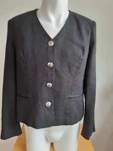 ORIGINAL DISTLER Damen Trachten Jacke / Leinen / Schwarz / Größe 42 - Bild 1 von 4