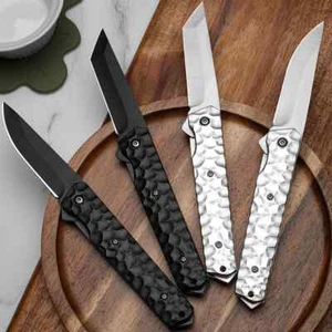 Coltello Pieghevole Tattico 3,54" con Meccanismo a Pinza con Cuscinetto a Sfera,Lama EDC Tascabile - Foto 1 di 13