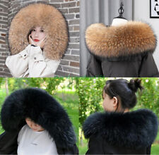 Real Fur Scarf Real Ussuri raccoon Fur Collar Trim For Diy cap collar Coat Neck