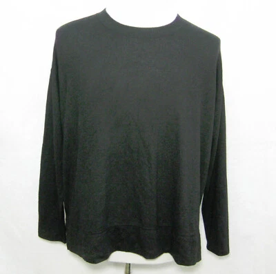 Camisa Top Suéter Viscosa Cuello Redondo LUCKY BRAND Para Hombre (Talla Grande) Negra Sólida Foto 1 de 4