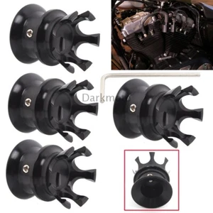 4x Crown Head Bolt Cap Topper Engine Cover Plug Kit For Harley Sportster XL883 - Picture 1 of 12