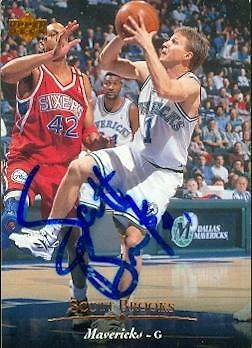 Scott Brooks autographed Basketball Card (Dallas Mavericks) 1995 Upper Deck #32 - Image 1 of 1
