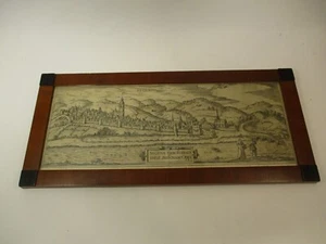 Antique Original c1640s Book Illustration Siegen Germany City Town Views - Picture 1 of 12