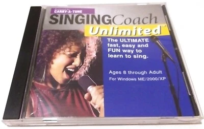 RARE CD ROM - SINGING COACH UNLIMITED BY CARRY-A-TUNE 2004 PC - RED GAME TOOLS - Image 1 of 4