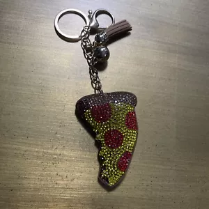 NWT Crystal Tone Bag Charm Clip Keyring Keychain New - Picture 1 of 2