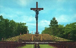 Größtes Kruzifix der Welt Indian River Michigan Postkarte unbesendet - Bild 1 von 2