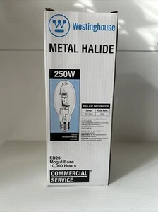 Westinghouse ED28 Mogul Base 250W Metal Halide HID Grow Bulb Lamp #37021 NEW NIB - Picture 1 of 5
