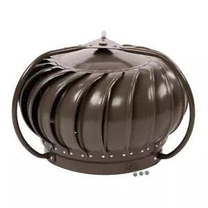 Wind Turbine Replacement Head Attic Exhaust Vent Roof Rotary Ventilator Brown 12 - Picture 1 of 12