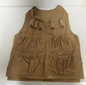 Chaleco vintage bronceado XL para hombre bronceado/caqui fotógrafos parche Nueva Carolina del Norte - Imagen 1 de 12