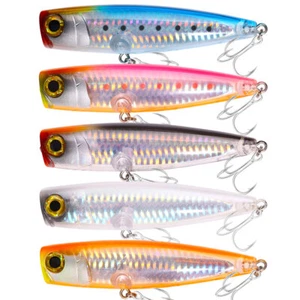 5 Stück 11cm/23g Popper Lure Fischköder Angeln Köder Haken Forelle Crankbait - Bild 1 von 16